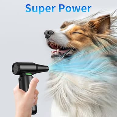 Compressed Air Duster with LED Flashlight, 300,000RPM Brushless Motor Electric Air Duster, 3-Gear Adjustable Mini Blower, Cordless Jet Fan for Keyboard, PC, Car and Home Cleaning1 - Image 3