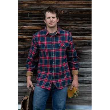 Legendary Whitetails Men's Standard Buck Camp Shirt, Tartan Red Plaid, XX-Large - Image 6