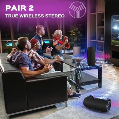 TREBLAB Ultra Loud Wireless Speaker - 60W Stereo Sound with Deep Bass, 20H Playtime, Powerbank, Waterproof, Loudest Portable Bluetooth Speaker for Home, Outdoor Party, Beach, Work, Travel, HD-Max - Image 5