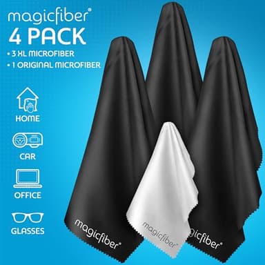 MagicFiber Extra Large Microfiber Cleaning Cloth - Premium Cloth for TV Screens, Windows, Mirrors, Glasses, Lenses, VR, Computers, Monitors, & More - Image 6