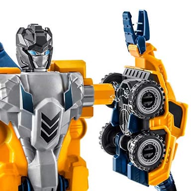 MIEBELY Toddler Robot Construction Vehicles Set – 5Pcs Transforming Robots for Kids - Magnetic Toys with Sturdy Connectors – Easy DIY Assembly Function – 5-in-1 Educational STEM Toys - Image 4