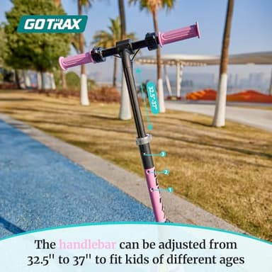 Gotrax GKS Lumios Electric Scooter for Kids 6-12, Thumb-button control, 150W Motor and 6" LED Front Wheel Kick Scooter, Up to 6.25 Miles and 7.5mph, UL Certified Kids Electric Scooter Pink - Image 5