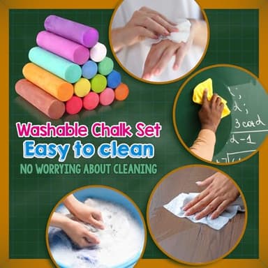 160PCS Sidewalk Chalks Set in 16 Colors: Jumbo Washable Drawing Chalk for Kids Outdoor Art, Non-Toxic Dustless Colored Giant Box Chalkboard Chalk for Toddler Painting on Blackboard, Playground, Party - Image 5