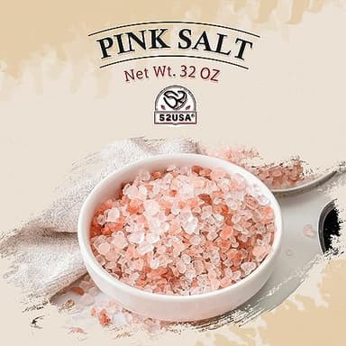 52USA Himalayan Pink Salt Coarse, Pink Himalayan Sea Salt, Coarse Grain 2 lb, Himalayan Salt, Pink Salt, Rock Salt for Grinder Refill, No Artificial Colors, No Additives, No Gluten, Kosher Certified - Image 4