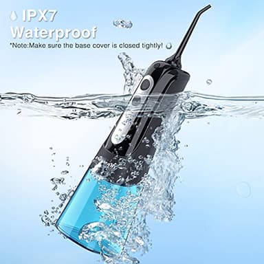 Cordless Water Dental Flosser Teeth Cleaner, INSMART Professional 300ML Tank DIY Mode USB Rechargeable Dental Oral Irrigator for Home and Travel, IPX7 Waterproof 4 Modes Irrigate for Oral Care Blue - Image 7