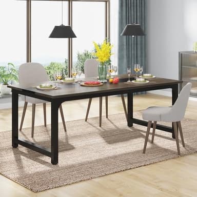 Tribesigns Modern Computer Desk, 63 x 31.5 inch Large Office Desk Computer Table Study Writing Desk Workstation for Home Office, Grey/Black - Image 9