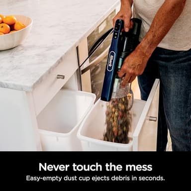 Shark Cordless Vacuum Cleaner with HEPA Filter, Lightweight, Portable, Rechargeable, Powerful Pet Hair Pickup, Removable Handheld, Crevice Tool, Dusting Brush, 50-min Runtime, Blue, IZ363HT - Image 8