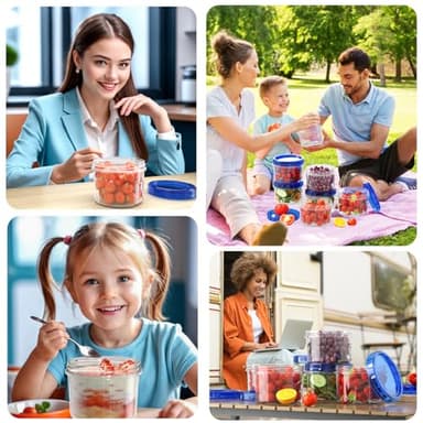 Freezer Storage Containers, [6 Pack-16 Oz] Airtight Plastic Food Storage Containers with Twist Top Lids, Soup, Meal Prep Containers | BPA Free | Stackable | Leakproof | Microwave/Dishwasher Safe - Image 6