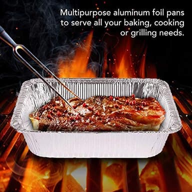Stock Your Home Aluminum 9x13 Disposable Foil (Pack Of 30) – Half Size Deep Steam Table for Cooking, Heating, Storing, Prepping Food - Image 5