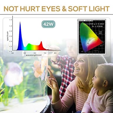 hygger 42W 24/7 Lighting Aquarium LED Light, Sunrise-Daylight-Moonlight Mode and DIY Mode, Timer Adjustable Brightness Fish Tank Light with Extendable Bracket 7 Colors for Planted Tank - Image 5