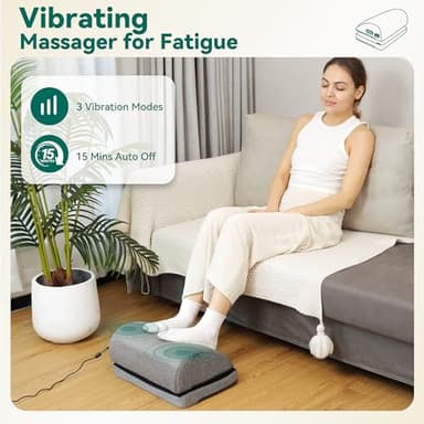 Snailax Heated Foot Rest Under Desk at Work, Desk Foot Stool with Heat & Vibration Massage, Adjustable Height, 2 Heat Levels Foot Warmer Feet Heater for Office Chair, Gaming Home Use - Image 5