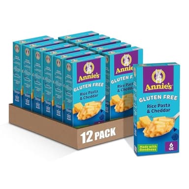 Annie's Gluten Free Macaroni and Cheese, Rice Pasta and Cheddar, 6 oz (Pack of 12) - Image 1