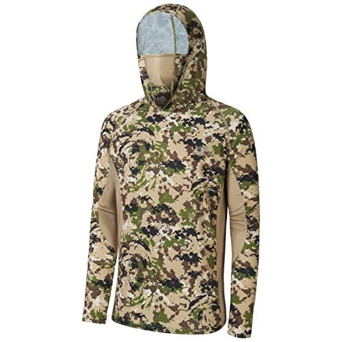 BASSDASH UPF 50+ Men’s Hunting Shirts with Mask Long Sleeve Camo Fishing Hoodie - Image 1