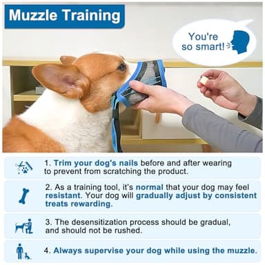 LUCKYPAW Dog Muzzle, Mesh Muzzle for Large Medium Dogs, Soft Mouth Cover to Prevent Biting Chewing, Drinkable Breathable Adjustable Puppy Mouth Guard (L, Black) - Image 3