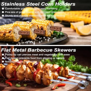 POLIGO 29 PCS BBQ Grill Accessories Stainless Steel BBQ Tools Grilling Tools Set with Storage Bag for Fathers Day Dads Birthday Presents - Camping Grill Utensils Set Ideal Grilling Gifts for Men Women - Image 9