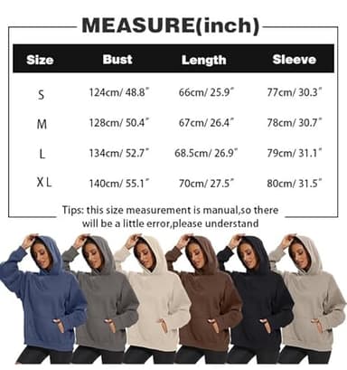 Lauweion Women Solid Basic Fleece Letter Loose Hoodie Sweatshirt Long Sleeve Kangaroo Pocket Drop Shoulder Pullovers Top Light Brown - Image 5
