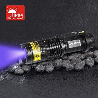 DARKBEAM UV 395nm Flashlight Ultraviolet led Light Blacklight Wood's lamp Portable 400nm Mini Detector for Dog/Cat Urine Pet Stains, Anti-counterfeiting Identification, Resin Curing, AA - Image 8