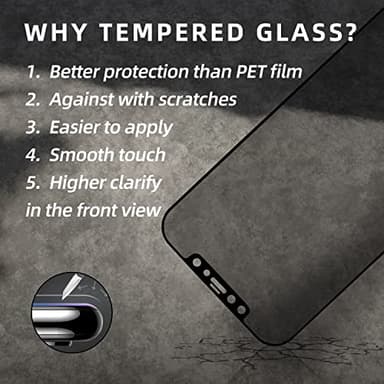 EGKimBa Privacy Screen Protector compatible with iPhone 11 or iPhone XR, 6.1 inch Gradient Colorful Electroplated Anti-Spy Anti-Blue Light Easy Installation Tempered Glass - Image 6