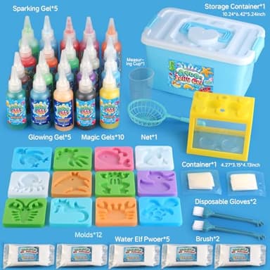 wookidel Magic Water Elf Toy Kit, Aqua Fairy Water Gel Kit with 20PCS Magic Gels and Animal Molds, Gift for Christmas, Easter, Birthday,Creative Art Craft Kits for Girls Boys 6 7 8 9 10 Year Old - Image 5