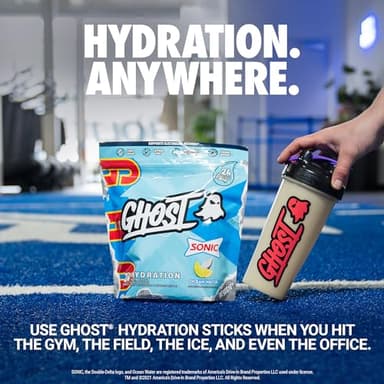 GHOST Hydration Packets, Sonic Ocean Water, 24 Sticks, Electrolyte Powder - Drink Mix Supplement with Magnesium, Potassium, Calcium, Vitamin C - Vegan, Free of Soy, Sugar & Gluten - Image 2