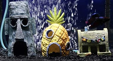 Penn-Plax Officially Licensed Spongebob Squarepants® Fish Tank Decorations | Spongebob’s Pineapple, Squidward Home, and The Crusty Crab Resin Figurines | Aquarium and Terrarium Décor - Image 2