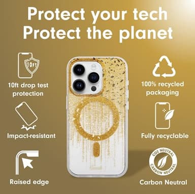 Sonix Case for iPhone 15 Pro | Compatible with MagSafe | 10ft Drop Tested | Drippin' Gold - Image 4