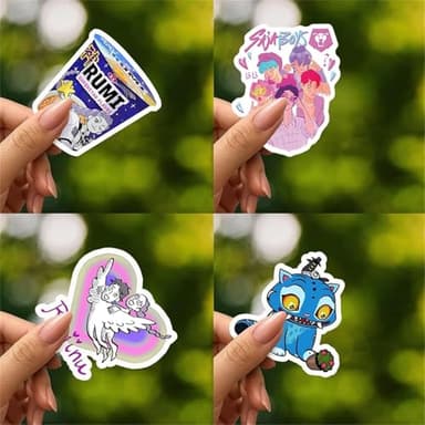 Korean Anime Style Demon Movie Hunters Vinyl Stickers, 60 Pack, Waterproof Decals for Laptop, Phone, Skateboard, Guitar, Travel Case, Bike - Image 7