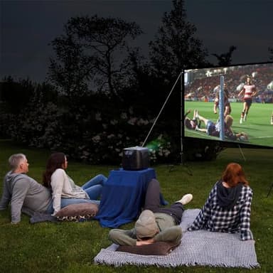 Projector Screen and Stand, Wootfairy 120 inch Foldable and Portable Projection Screen 16:9 4K HD Rear Front Wrinkle-Free Movie Screen with Carry Bag for Indoor Outdoor Home Theater Backyard Cinema - Image 6