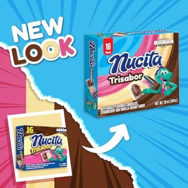 NUCITA Trisabor, Creamy Chocolate, Vanilla & Strawberry Candy, 7.9 Oz (Pack of 1) - Image 4