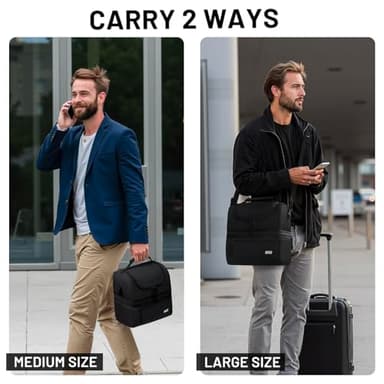 MIER Adult Lunch Box Insulated Lunch Bag Large Cooler Tote Bag for Men, Women, Double Deck Cooler(Black Large) - Image 6