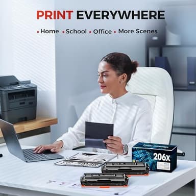 206X Toner Cartridges 2 Black - High Yield Replacement for HP 206X 206A Toner Cartridge Work with HP Color Laserjet Pro MFP M283fdw M283cdw M255dw M283 | 2 Pack for HP 206X Black W2110X W2110A Toner - Image 5