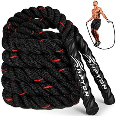 HPYGN Weighted Heavy Skipping/Jump Rope 9.2ft 2.8LB for fitness, Exercise, boxing Gym Training, Home Workout, Improve Strength and Building Muscle, Total Body Workout Equipment for Men - Image 1
