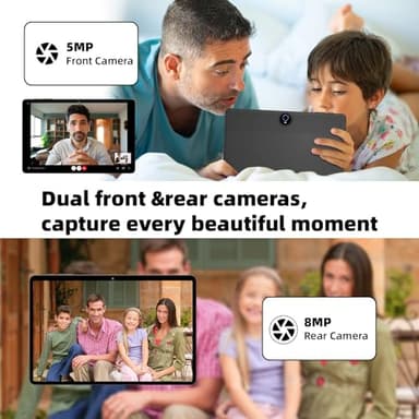 2025 Upgraded Android 14 Tablet, 11inch Tablet PC,Support Face Unlock, Octa-core CPU,12GB+128GB+1TB Expand, 8000mAh Big Battery, 18W Fast Charging, WiFi6, BT5.0,Touchscreen Display Tableta with Case - Image 6