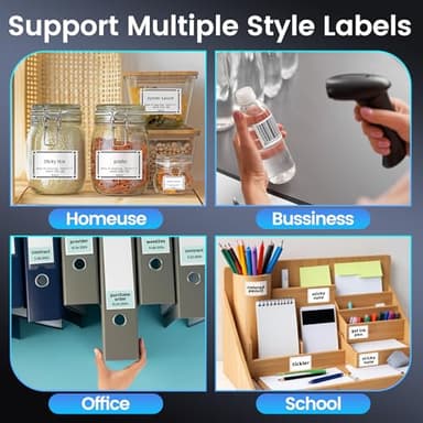 Phomemo M250 3 Inch Label Maker Machine with Tape, 2025 Upgrade Portable Barcode Label Printer for Business, Home, Logo Label, Thermal Address Label Maker with 100 Labels, 40x30mm - Image 6