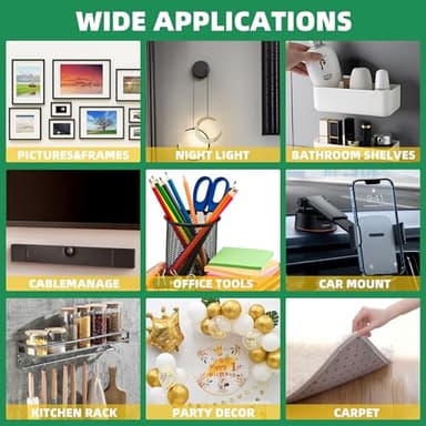 YMHB Double Sided Tape Heavy Duty, Nano Tape Double Sided Mounting Tape(2 Rolls, Total 19.6FT), Removable Transparent Adhesive Tape, Clear Two Sided Poster Wall Tape Strips for Home Office - Image 7