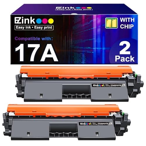 E-Z Ink 17A with Chip Compatible Toner Cartridges Replacement for HP 17A CF217A Toner to Use with Pro M102w, M102a, M130fn, Pro MFP M130nw, MFP M130fw, MFP M130a, M102, M130 Series Printer(2 Black - Image 1