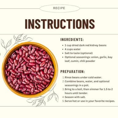 Mountain High Organics – 1 lb, Certified Organic Dark Red Kidney Beans, Bulk Dried Red Kidney Beans, Non GMO, Vegan, Frijoles Colorados, Plant Based Protein and Fiber - Image 5