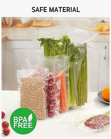 Syntus Vacuum Sealer Bags, 300 Gallon 11" x 16" and Quart 8" x 12" and Pint 6" x 10" Commercial Grade PreCut Bag, BPA Free Food Vac Bags for Storage, Meal Prep or Sous Vide - Image 6