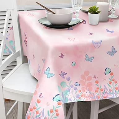 Butterfly Disposable Tablecloth, Plastic Table Cover for Kid’s Birthday Party, 3 PCS, 54”x 108” - Image 6
