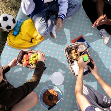 Splat Mat for Under High Chair Mat, 42x46 Inch, Mealtime Baby Splat Mat for Art/Crafts/Playtime, Waterproof Splash Mat, Machine Washable Portable Picnic Floor Mat Baby Feeding Table Cloth - Image 6