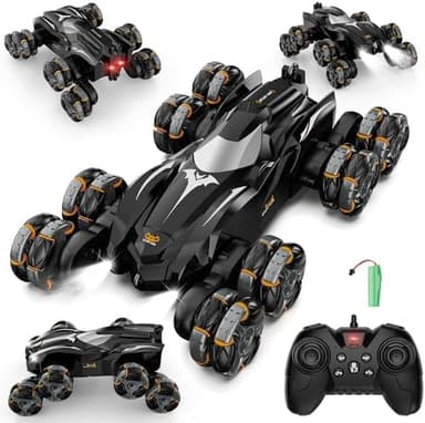 Remote Control Car, 2.4Ghz 8WD Rc Stunt Car with Automatic Demonstration, 360° Spins, Music and LED Lights, Remote Control Cars for Boys 4 5 6 7 8-12, Christmas Birthday Gifts Toys for Boys - Image 3