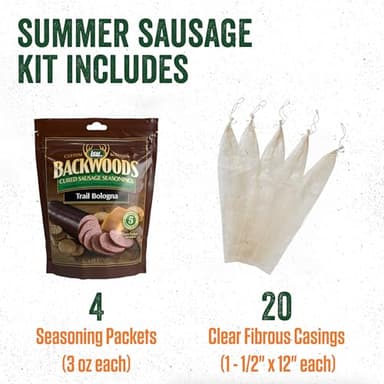 LEM Products Backwoods Trail Bologna Cured Sausage Seasoning Kit, Ideal for Wild Game and Domestic Meat, Seasons Up to 20 Pounds of Meat, 15.2 Ounce Package with Pre-Measured Cure Packet Included - Image 4