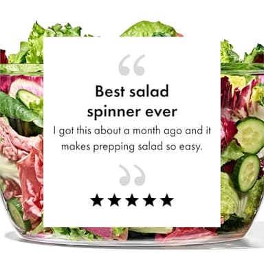 OXO Good Grips Salad Spinner | Lettuce Spinner | Fruit Washer | Fruit Washing Bowl with Strainer | Vegetable Cleaner | Salad Cleaner | Lettuce Washer | 6.22 Quart Capacity - Image 11
