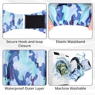 Paw Legend Washable Dogs Diapers Male Dog Belly Bands for Male Dogs Diapers Reusable Puppy & Doggie Diapers Male (3 Pack, Medium) - Image 5