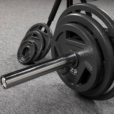 Fitvids Olympic 2-Inch Cast Iron Plate Weight Plate for Strength Training and Weightlifting, 45-Pound, Pair - Image 8