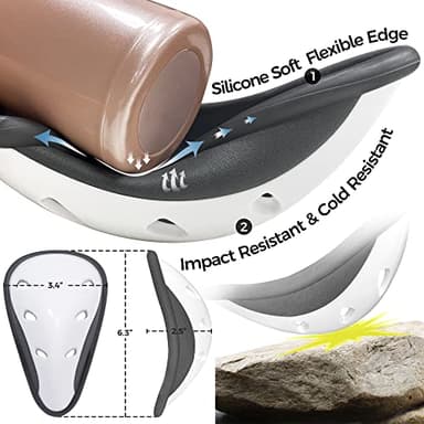 COOLOMG Mens Compression Underwear with Protective Athletic Cup Sliding Shorts Baseball Football Lacrosse Field Hockey White XL - Image 5