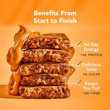 ALOHA Organic Plant Based Protein Bars |Peanut Butter Chocolate Chip | 1.98 Oz (Pack of 12) | Vegan, Low Sugar, Gluten Free, Paleo, Low Carb, Non-GMO, Stevia Free, Soy Free, No Sugar Alcohols - Image 5