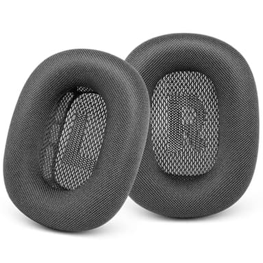 GEVO Upgraded Ear Cushions Replacement Earpads for Apple AirPods Max Headphones, Mesh Fabric Ear Pads Cover with Memory Foam and Magnet for AirPods Max (Space Gray) - Image 1