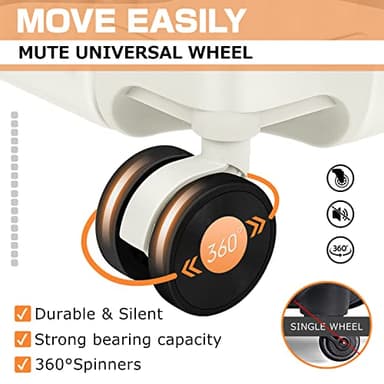 AnyZip Luggage PC+ABS Aluminum Frame Zipperless Checked Luggage Hard Shell Suitcase with TSA Lock Double Spinner Wheels 28 Inch White - Image 5