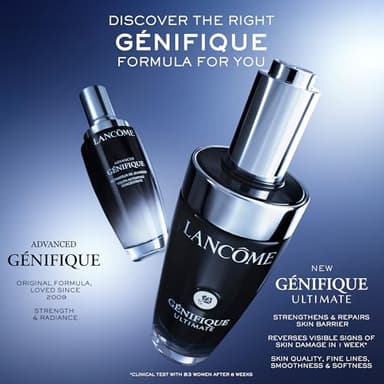 Lancôme Génifique Ultimate Dual Recovery Face Serum- Anti-Aging Serum Visibly Improves Fine Lines, Rough Texture, Plumpness and Even Skintone - with Beta Glucan and, Hyaluronic Acid - 1 Fl Oz - Image 5